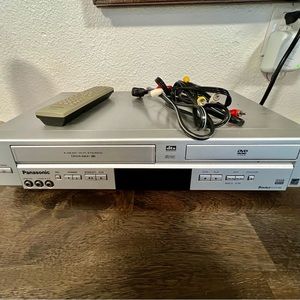 Panasonic PV-D4734S DVD VCR Combo Player VHS Remote Cables. TESTED